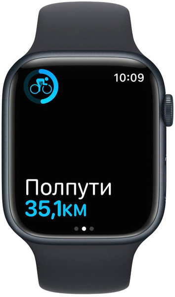 Apple Watch Series 7 41mm Midnight Aluminum Case with Midnight Sport Band Apple MKMX3UL/A фото, 